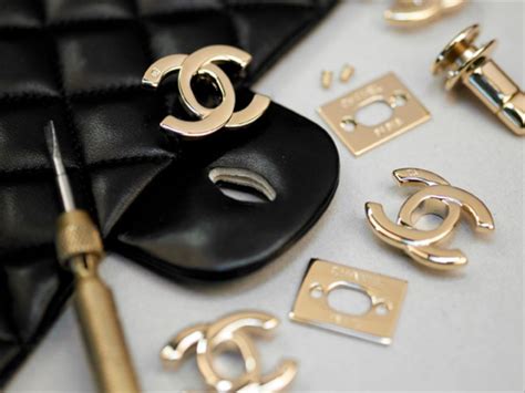 chanel leather hardware